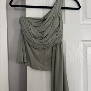 Elegant One-Shoulder Draped Top